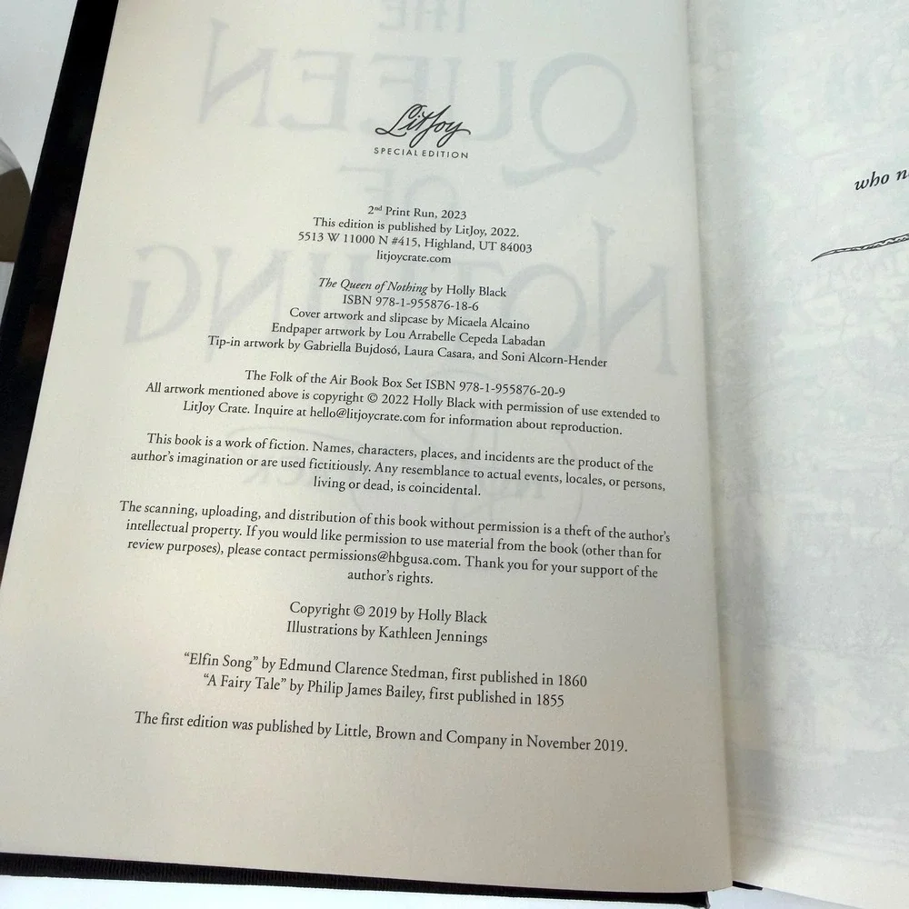 The Queen of Nothing LitJoy Crate Special Edition Holly Black Hardcover NEW